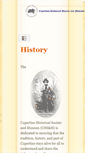 Mobile Screenshot of cupertinohistoricalsociety.org