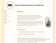 Tablet Screenshot of cupertinohistoricalsociety.org